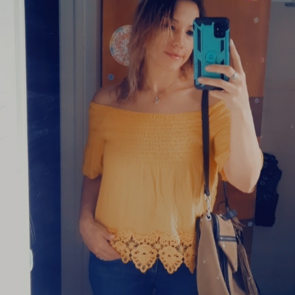 RUE21 BOHO Boatneck Crop Top